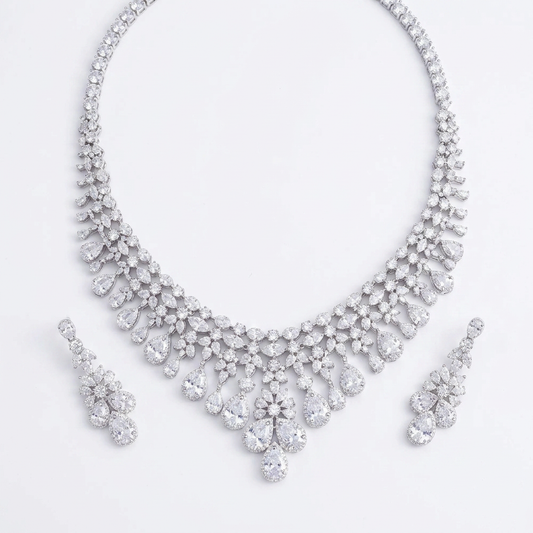 Dubai Radiance Necklace & Earring Duo - flatlay