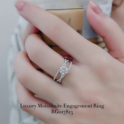 Crossover Twist Moissanite Solitaire Ring — product video