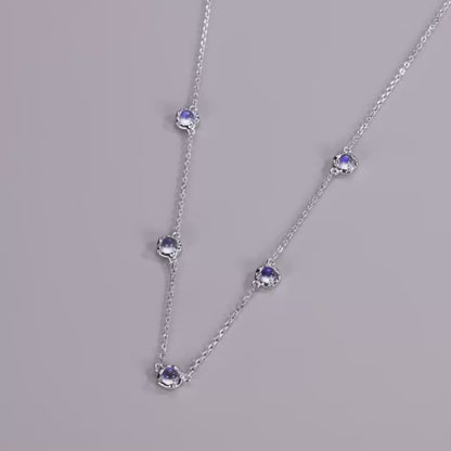 Blue Moonlight Moonstone Charm Necklace — product video